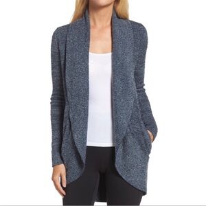Barefoot Dreams CozyChic Lite Circle Cardi Blue Gray L/XL